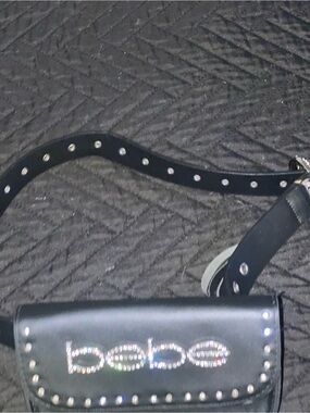 Bebe rhinestone belt bag